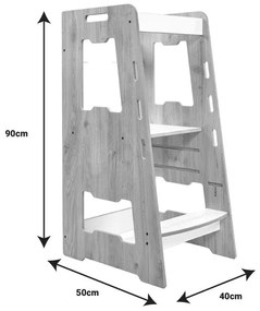 Πύργος εκμάθησης Farsene λευκό mdf 40x50x90εκ