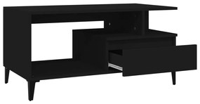 vidaXL Τραπεζάκι Σαλονιού Μαύρο 90x49x45 εκ. Επεξεργασμένο Ξύλο