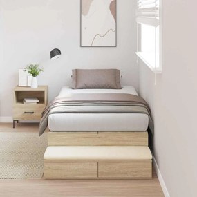 vidaXL Κρεβάτι Αποθήκης Sonoma Oak 100x200 εκ