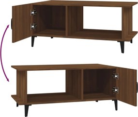 vidaXL Τραπεζάκι Σαλονιού Καφέ Δρυς 90x50x40 εκ. Επεξεργασμένο Ξύλο