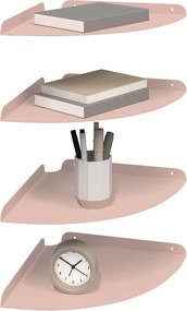 vidaXL Πλωτό ράφι με ράφι με αποθήκευση 4 pcs Ροζ 30 x 30 x 2 εκ.