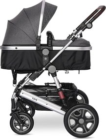 BABY STROLLER LORA STEEL GREY + MAMA BAG