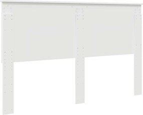 vidaXL Κεφαλάρι με κεφαλάρι Λαμπερό Λευκό 160 cm Επεξεργασμένο ξύλο