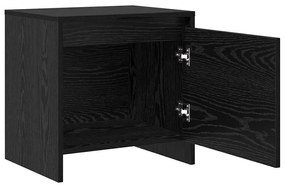 vidaXL Κομοδίνο Μαύρη δρυς 45 x 34 x 44.5 εκ Επεξεργασμένο ξύλο