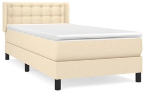 ΚΡΕΒΑΤΙ BOXSPRING ΜΕ ΣΤΡΩΜΑ ΚΡΕΜ 80 X 200 ΕΚ. ΥΦΑΣΜΑΤΙΝΟ 3129990