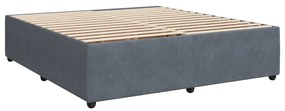 ΚΡΕΒΑΤΙ BOXSPRING ΜΕ ΣΤΡΩΜΑ ΣΚΟΥΡΟ ΓΚΡΙ 200X200 ΕΚ. ΒΕΛΟΥΔΙΝΟ 3294737