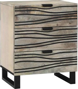 vidaXL Κομοδίνο Λευκό 50 x 33 x 62 εκ. Επεξεργασμένο Ξύλο