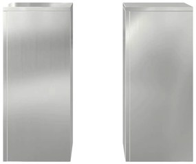 vidaXL Πυλώνας Υπαίθριων Γλαστρών , 2 τεμάχια, 24 x 24 x 55 εκ, Γαλβανισμένο Ατσάλι.