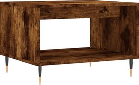 vidaXL Τραπεζάκι Σαλονιού Καπνιστή Δρυς 60x50x40 εκ. Επεξεργ. Ξύλο