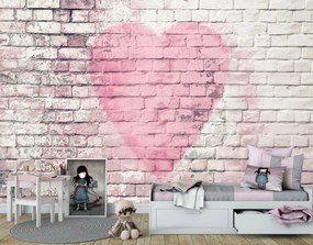 Ταπετσαρία τοίχου ετοίμων διαστάσεων Καρδιά σε τοίχο 08309q 280cm x 360cm