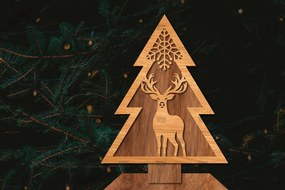 Σετ των 2 Intra απο ξύλο plywood 3mm-4mm πάχος - Στάση κοπής χριστουγεννιάτικου δέντρου με λέιζερ Δίασταση 20x20 cm INTRAFABR-107422379