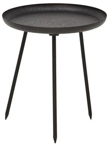 Side table Flaz Inart black metal D36.5x40.5cm 36.5x36.5x40.5 εκ.