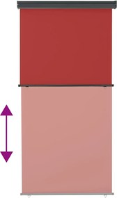 vidaXL Σκίαστρο Βεράντας Πλαϊνό Κόκκινο 125 x 250 εκ.