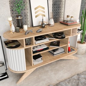 Μπουφές Δρυς / Λευκό PREZA 150x43x75