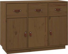 vidaXL Ντουλάπι Καφέ Μελί 100 x 4 x 75 εκ. από Μασίφ Ξύλο Πεύκου
