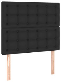 vidaXL Κεφαλάρια Κρεβατιού 2 τεμ. Μαύρο 90x5x78/88 εκ. Συνθετικό Δέρμα