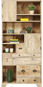 Βιβλιοθήκη Puro Μπεζ 90x191 εκ. 90x35x191εκ - Ξύλο/Ρατταν/Nature