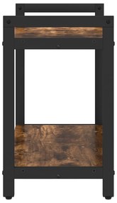 vidaXL Βιβλιοθήκη Καπνιστή δρυς 60 x 30 x 48.5 εκ Επεξεργασμένο ξύλο