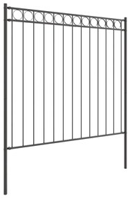 vidaXL Στοιχείο Φράχτη Γκρι 170 x 200 εκ. Ατσάλι