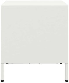 vidaXL Κομοδίνα 2 τεμάχια Λευκό 35x39x43,5 cm Ατσάλι