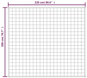 vidaXL Κουβέρτα Βαρύτητας Μπλε 200 x 220 εκ. 9 κ. Υφασμάτινη