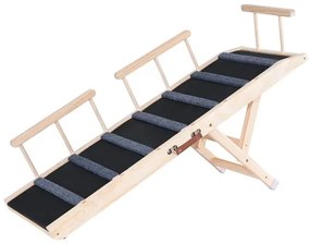 VEVOR Dog Ramp, Folding Pet Ramp for Bed, Adjustable Dog Ramp for Small, Large, Old Dogs &amp; Cats, Wooden Pet Ramp with 47.2&quot; Long Ramp, Adjustable from 13.8&quot; to 27.6&quot;, Suitable for Couch, Sofa, Car