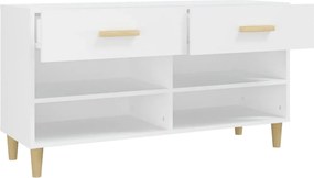 vidaXL Παπουτσοθήκη Λευκή 102 x 35 x 55 εκ. από Επεξεργασμένο Ξύλο