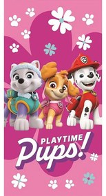 Πετσέτα Παιδική Βελουτέ Paw Patrol 47 Pink Viopros Body 70x140cm 100% Βαμβάκι