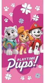 Πετσέτα Παιδική Βελουτέ Paw Patrol 47 Pink Viopros Body 70x140cm 100% Cotton