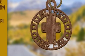 Σετ των 3 Intra απο ξύλο plywood 3mm-4mm πάχος Charms . Ξύλινα γούρια αυτοκινήτου Δίασταση 4x4 cm INTRAFABR-81493121