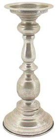 Κηροπήγιο Παλαιωμένο 15-00-21343 Φ12x27,5cm Silver Marhome Metal
