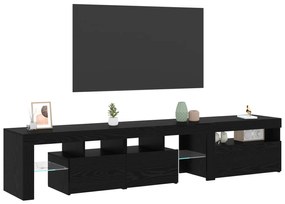vidaXL Σετ Βαθμολογικών Κέντρων 2 τμχ με Φώτα LED Μαύρος Δρυς Επεξεργασμένο Ξύλο