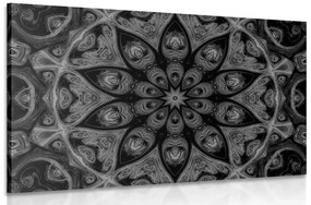 Εικόνα υπνωτικής Mandala σε ασπρόμαυρο - 60x40