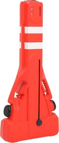 vidaXL Μπάρα Σήμανσης Πτυσσόμενη Κόκκινη 210 x 50 x 105 εκ.