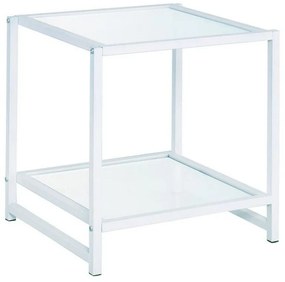 Κομοδίνο Atos Ε8014,2 48x44x50cm White Metal, Glass