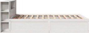 vidaXL Σκελετός Κρεβ. Χωρίς Στρώμα Λευκό 135x190 εκ Μασίφ Πεύκο