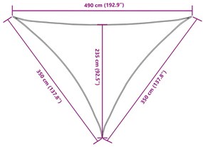 ΠΑΝΙ ΣΚΙΑΣΗΣ ΤΡΙΓΩΝΟ ΑΝΘΡΑΚΙ 3,5X3,5X4,9 Μ. ΑΠΟ ΎΦΑΣΜΑ OXFORD 135120