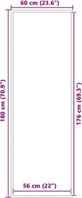 vidaXL Πατάκι Εισόδου Ανθρακί 60 x 180 εκ.