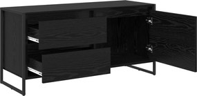 vidaXL Ντουλάπι TV Μαύρη Οξυά 100 x 36 x 49.5 εκ Επεξεργασμένο ξύλο