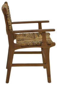 Πολυθρόνα Refane φυσικό teak ξύλο-banana σχοινί 55x60x85εκ 55x60x85 εκ.