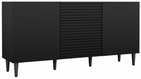 Σιφονιέρα Comfivo H101, Μαύρο, Με συρτάρια και ντουλάπια, 76x156x40cm, 45 kg | Epipla1.gr