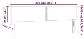 Κεφαλάρια Κρεβατιού 2 τεμ. Σκ. Γκρι 100x5x78/88 εκ. Υφασμάτινο - Γκρι