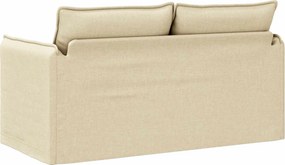 vidaXL Καναπές Κρεμ 156 x 82 x 85 εκ ύφασμα