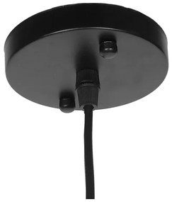 GloboStar VALLETE BLACK 01258 Μοντέρνο Κρεμαστό Φωτιστικό Οροφής Μονόφωτο 1 x E27 Μαύρο Μεταλλικό Καμπάνα Φ45 x Y27cm