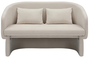 Καναπές διθέσιος Playmob pakoworld ύφασμα σε μπεζ απόχρωση 128x65x79εκ