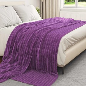 vidaXL Ριχτάρια 6 pcs Μοβ 270 x 240 cm Μαλλί