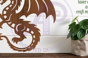 Intra απο ξύλο plywood 3mm-4mm πάχος - Επιγραφή Dragon Wall Art, . Διάνυσμα Δίασταση 40x50 cm INTRAFABR-97203447