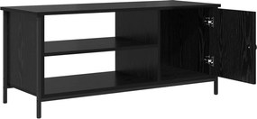 vidaXL Ντουλάπι TV 100 x 40 x 45 cm Μαύρη Οξυά Επεξεργασμένο Ξύλο