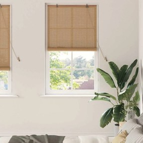 vidaXL Ρολά και Σκίες Παραθύρων Ανοιχτό καφέ 90 x 220 cm Μπαμπού