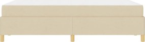 vidaXL Σκελετός Κρεβατιού με στρώμα Κρεμ 120 x 190 cm ύφασμα